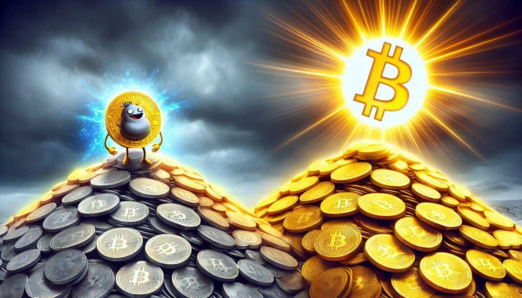Memecoins dalen fors in 2025 terwijl Bitcoin sterk blijft stijgen